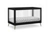 Picture of 3-In-1 Crib with Acrylic spindles in Black with Melted Bronze feet + Toddler conversion kit - from Delta