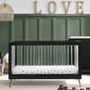 Picture of 3-In-1 Crib with Acrylic spindles in Black with Melted Bronze feet + Toddler conversion kit - from Delta