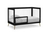 Picture of 3-In-1 Crib with Acrylic spindles in Black with Melted Bronze feet + Toddler conversion kit - from Delta