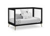 Picture of 3-In-1 Crib with Acrylic spindles in Black with Melted Bronze feet + Toddler conversion kit - from Delta