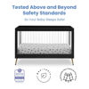 Picture of 3-In-1 Crib with Acrylic spindles in Black with Melted Bronze feet + Toddler conversion kit - from Delta