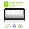 Picture of 3-In-1 Crib with Acrylic spindles in Black with Melted Bronze feet + Toddler conversion kit - from Delta