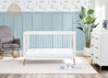 Picture of 3-In-1 Crib with Acrylic spindles in Bianca White with Melted Bronze feet + Toddler conversion kit - from Delta