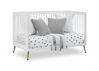 Picture of 3-In-1 Crib with Acrylic spindles in Bianca White with Melted Bronze feet + Toddler conversion kit - from Delta