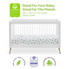 Picture of 3-In-1 Crib with Acrylic spindles in Bianca White with Melted Bronze feet + Toddler conversion kit - from Delta