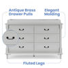 Picture of Juliette 6 Drawer Dresser with Changing Top - Moonstruck Grey