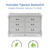 Picture of Juliette 6 Drawer Dresser with Changing Top - Moonstruck Grey