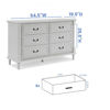 Picture of Juliette 6 Drawer Dresser with Changing Top - Moonstruck Grey