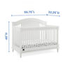 Picture of Juliette 6-in-1 Convertible Crib with toddler guardrail -  Bianca White