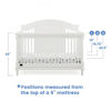 Picture of Juliette 6-in-1 Convertible Crib with toddler guardrail -  Bianca White