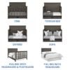 Picture of Caden 4-In-1 Crib with Storage Drawer - Rustic Grey | Simmons Baby