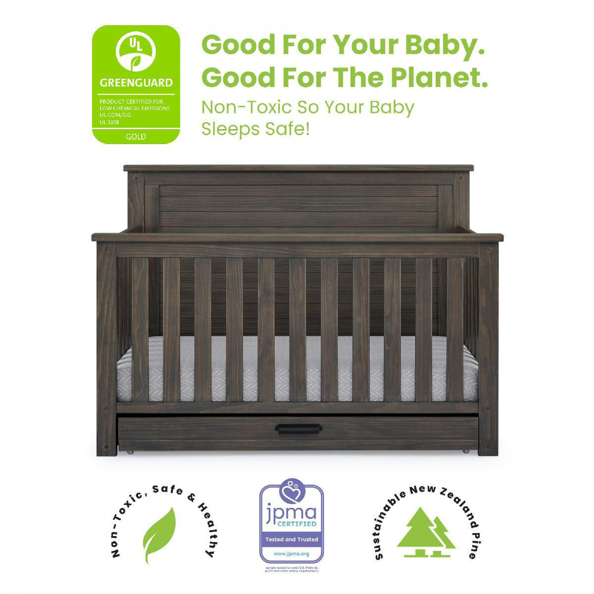Simmons rustic grey crib hotsell