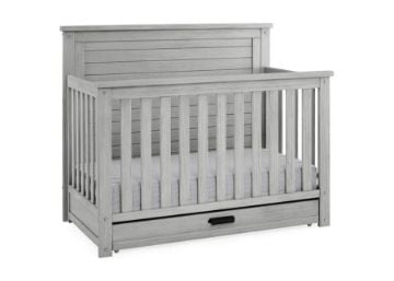 Picture of Caden 4-In-1 Crib with Storage Drawer - Rustic Mist | Simmons Baby