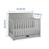 Picture of Caden 4-In-1 Crib with Storage Drawer - Rustic Mist | Simmons Baby