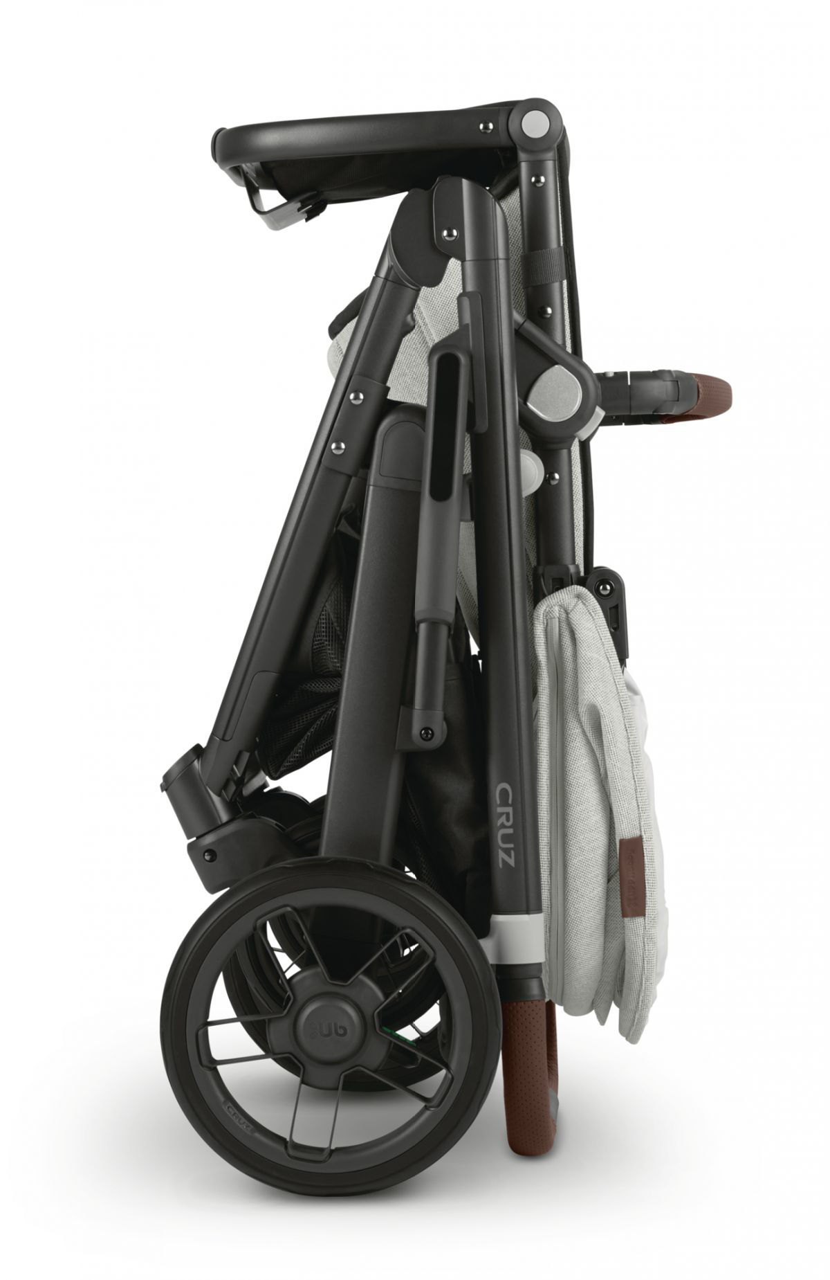 White and grey top pram
