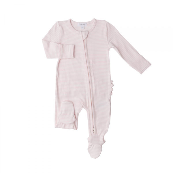 Picture of Angel Dear Pink Bunny Stripe Zipper Footie