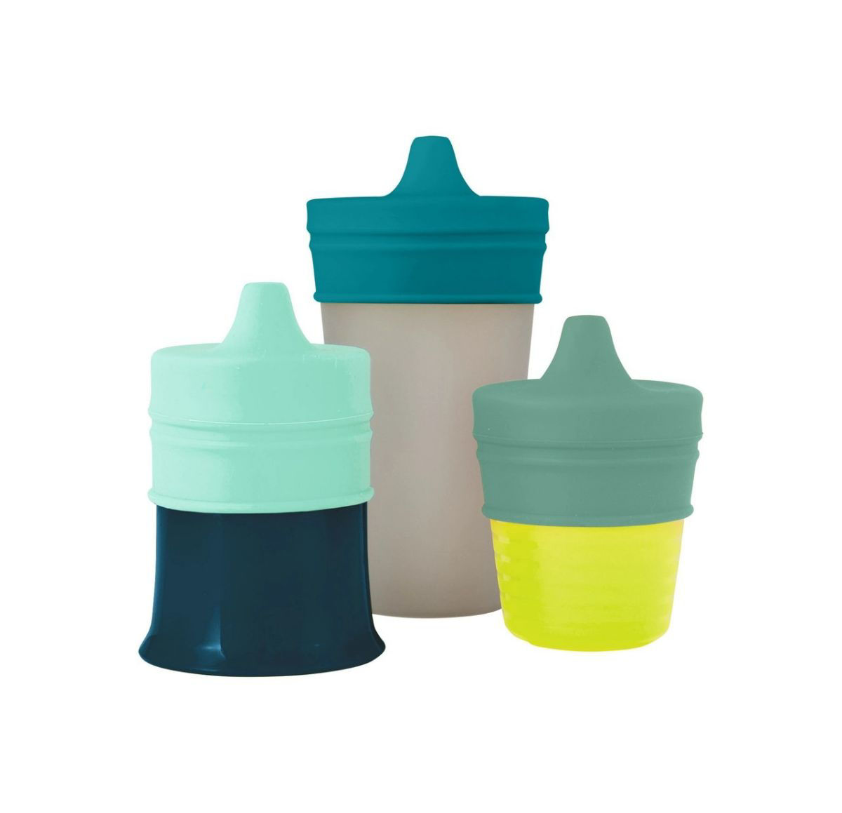 Boon Snug Straw Universal Silicone Sippy Lids 3 Pack Green