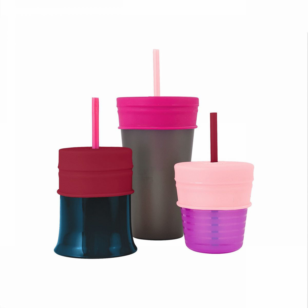 Durable Universal Silicone Spill-Proof Sippy Cup Straw Lids
