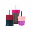 Picture of SNUG Universal Silicone Straw Lids - Pink | by Boon