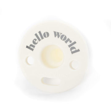 Picture of Hello World Bubbi Pacifier | Bella Tunno