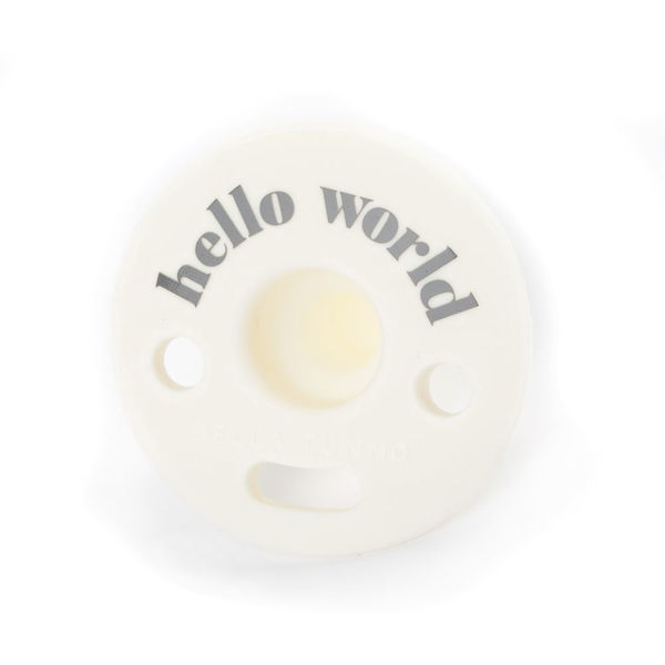 Picture of Hello World Bubbi Pacifier | Bella Tunno