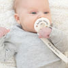 Picture of New Here Signatuer Pacifier Clip - by Bella Tunno