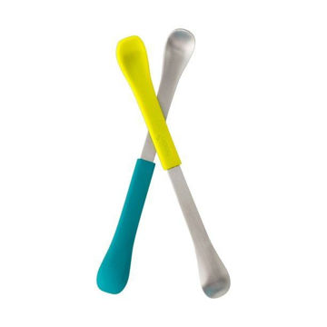Picture of SWAP 2-in-1 Feeding Spoon - Teal/Yellow - 2 Pack by Boon