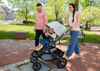 Picture of VISTA V2 Stroller - ANTHONY - white and grey chenille/chestnut leather/carbon frame - by Uppa Baby