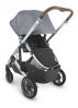 Picture of Cruz V2 Stroller - GREGORY (blue melange/silver/saddle) | By Uppa Baby