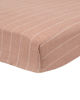 Picture of Cotton Muslin Crib Sheet - Mauve Stripe by Little Unicorn