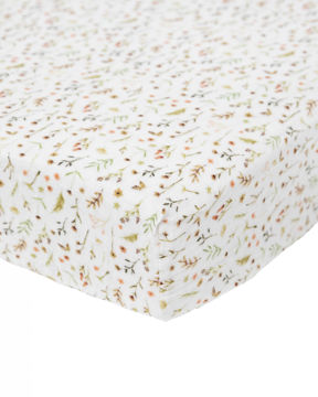 Picture of Organic Cotton Muslin Crib Sheet - Floral Field by Little Unicorn