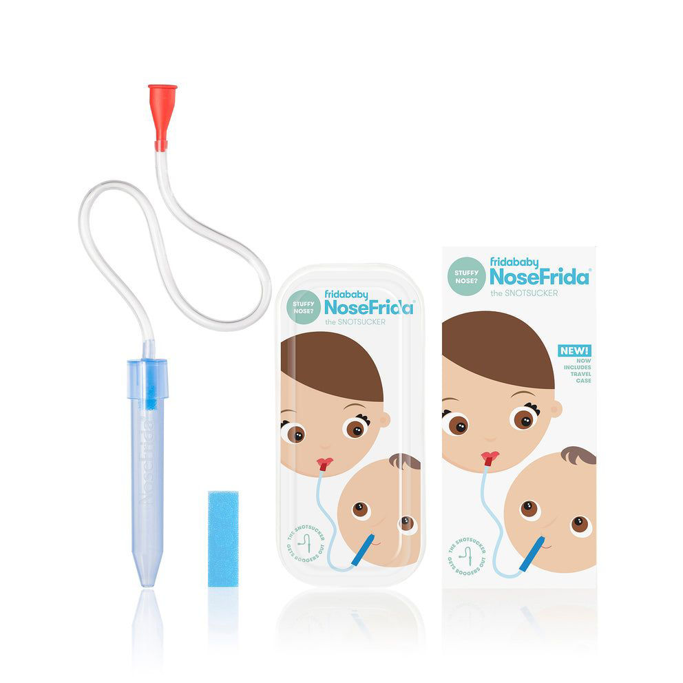  Frida Baby Nasal Aspirator NoseFrida The Snotsucker with 10  Extra Filters and All-Natural Saline Nasal Spray : Baby