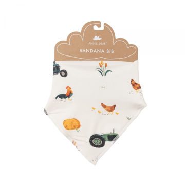 Picture of Tractors Bamboo Bandana Bib Blue size up to 1 year