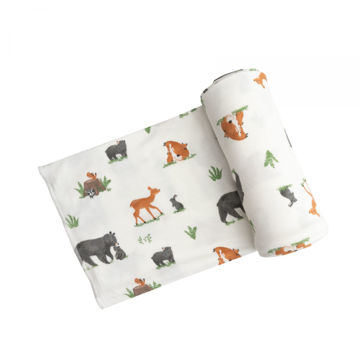 Picture of Bamboo Swaddle Blanket - Woodland Animals - by Angel Dear