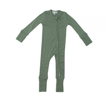 Picture of Angel Dear Zipper Romper - Hedge Green