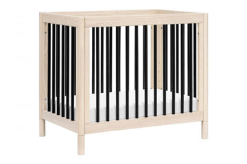 Picture of Gelato Convertible Mini Crib Natural/Black - by Babyletto