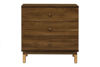 Picture of Gelato 3 Drawer Changer Dresser with Removable Changer Tray Walnut/Gold - by Babyletto