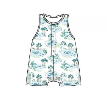 Picture of Angel Dear Shortie Romper Alligator Pond