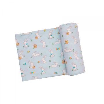 Picture of Swaddle Blanket Blue Bunnies