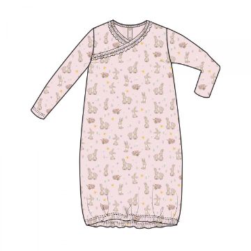 Picture of Kimono Gown Pink Bunnies (0-3Months)