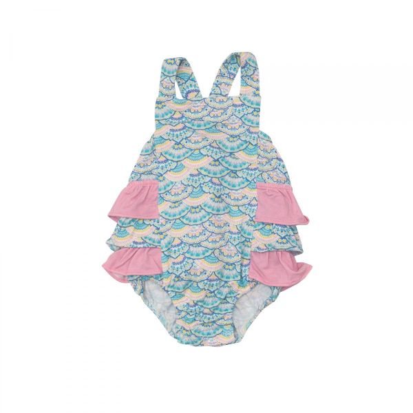 Picture of Angel Dear Ruffle Sunsuit Mermaid Scale