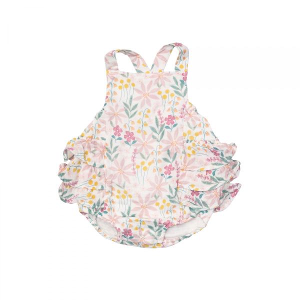 Picture of Angel Dear Cotton Ruffle Sunsuit Pinwheel Floral