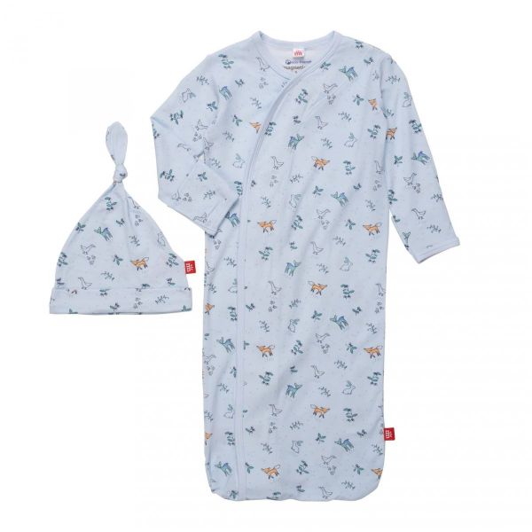 Picture of Woodsy Tale Blue Magnetic Modal Gown And Hat Set (Newborn-3 Month) | by Magnetic Me