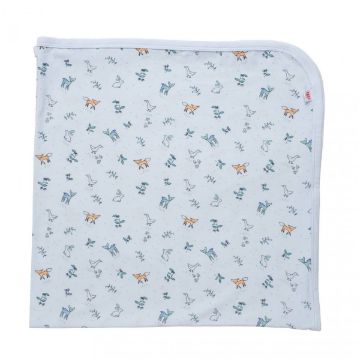 Picture of Woodsy Tale Blue Modal Swaddle Blanket - One Size 30" x 30"