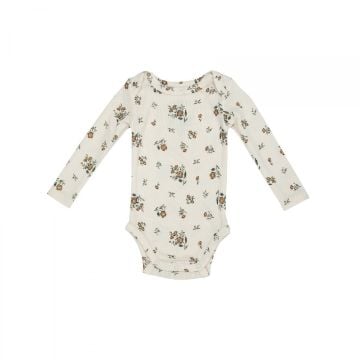 Picture of Angel Dear Mocha Rose Ditsy - Long Sleeve Bodysuit