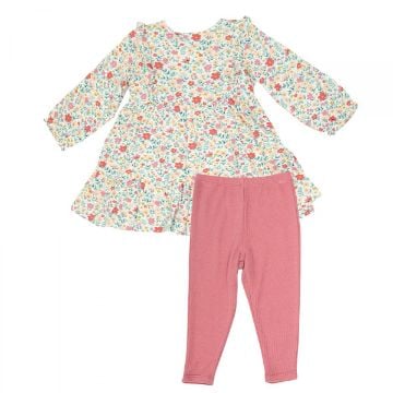 Picture of Angel Dear Ruby'S Garden Ditsy Ruffle Bamboo Dress & Leggings Set