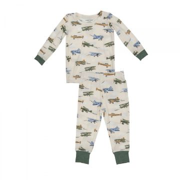 Picture of Angel Dear Vintage Airplane Bamboo Long Sleeve Loungewear Set