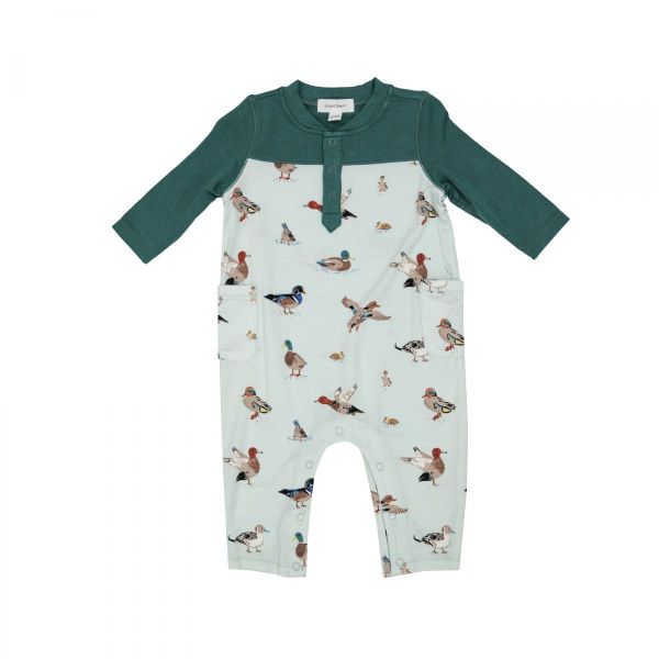 Picture of Angel Dear Ducks Romper with contrast sleeves