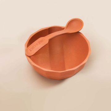 Picture of Channel Bowl & Spoon - Cinnamon