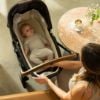 Picture of Nuna LYTL Bassinet & Stand - Caviar - for Triv and Swiv strollers